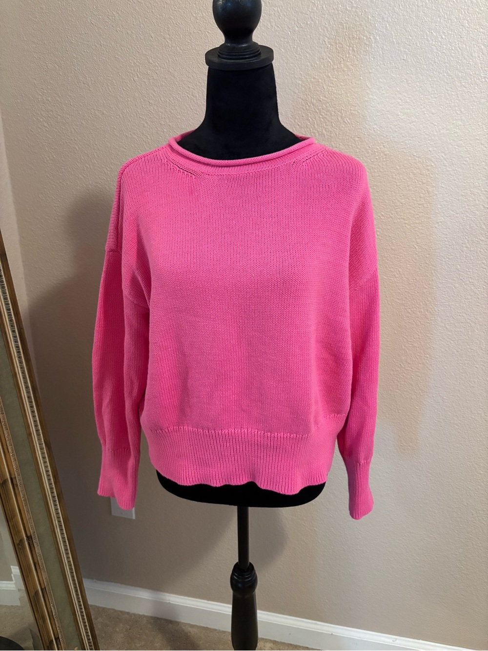 CeCe Bright Pink Crewneck Sweater